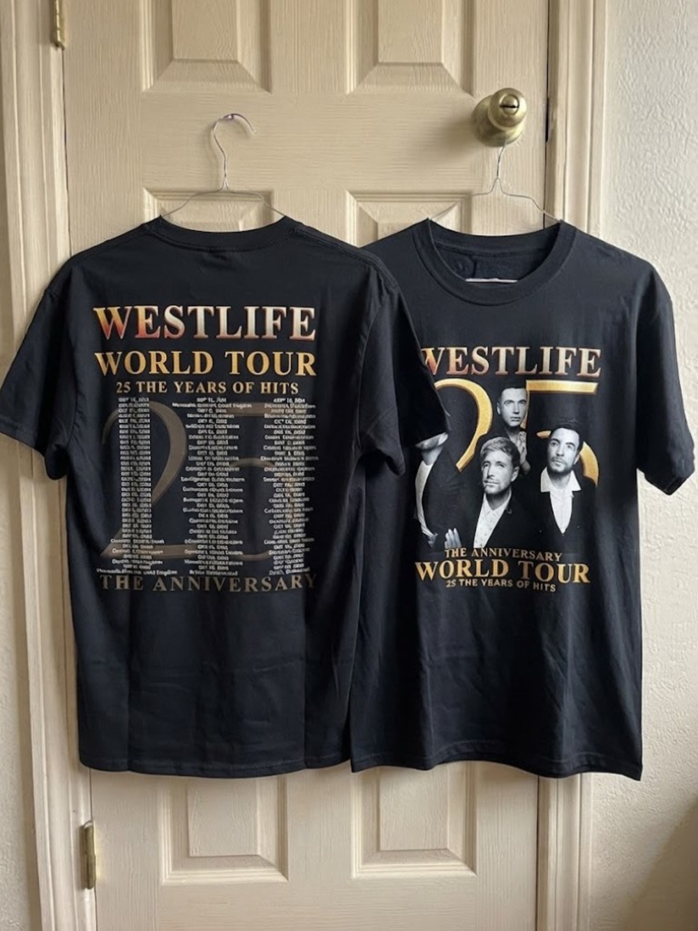Vintage Black Westlife 25 World Tour Graphic Tee